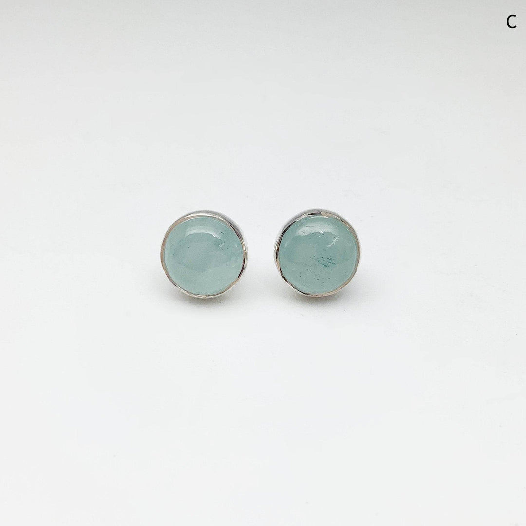 Aquamarine Stud Earrings-Rocks and Gems Canada