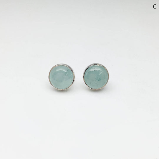 Aquamarine Stud Earrings-Rocks and Gems Canada