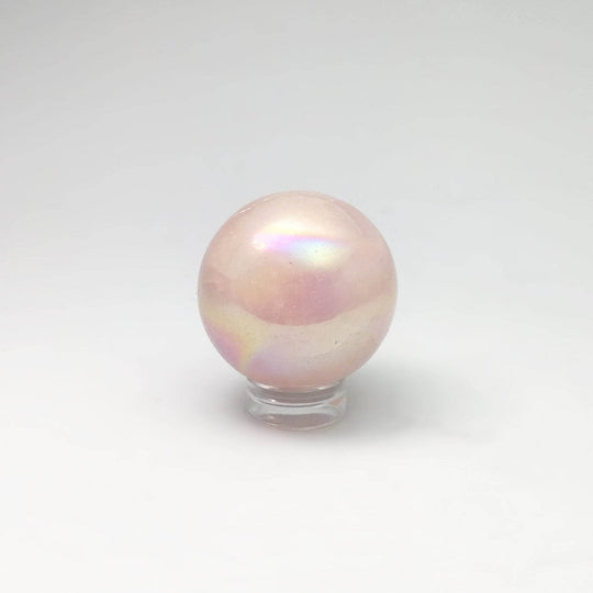 Aura Rose Quartz Sphere-Rocks and Gems Canada