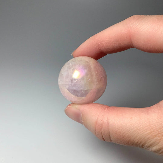Aura Rose Quartz Sphere-Rocks and Gems Canada
