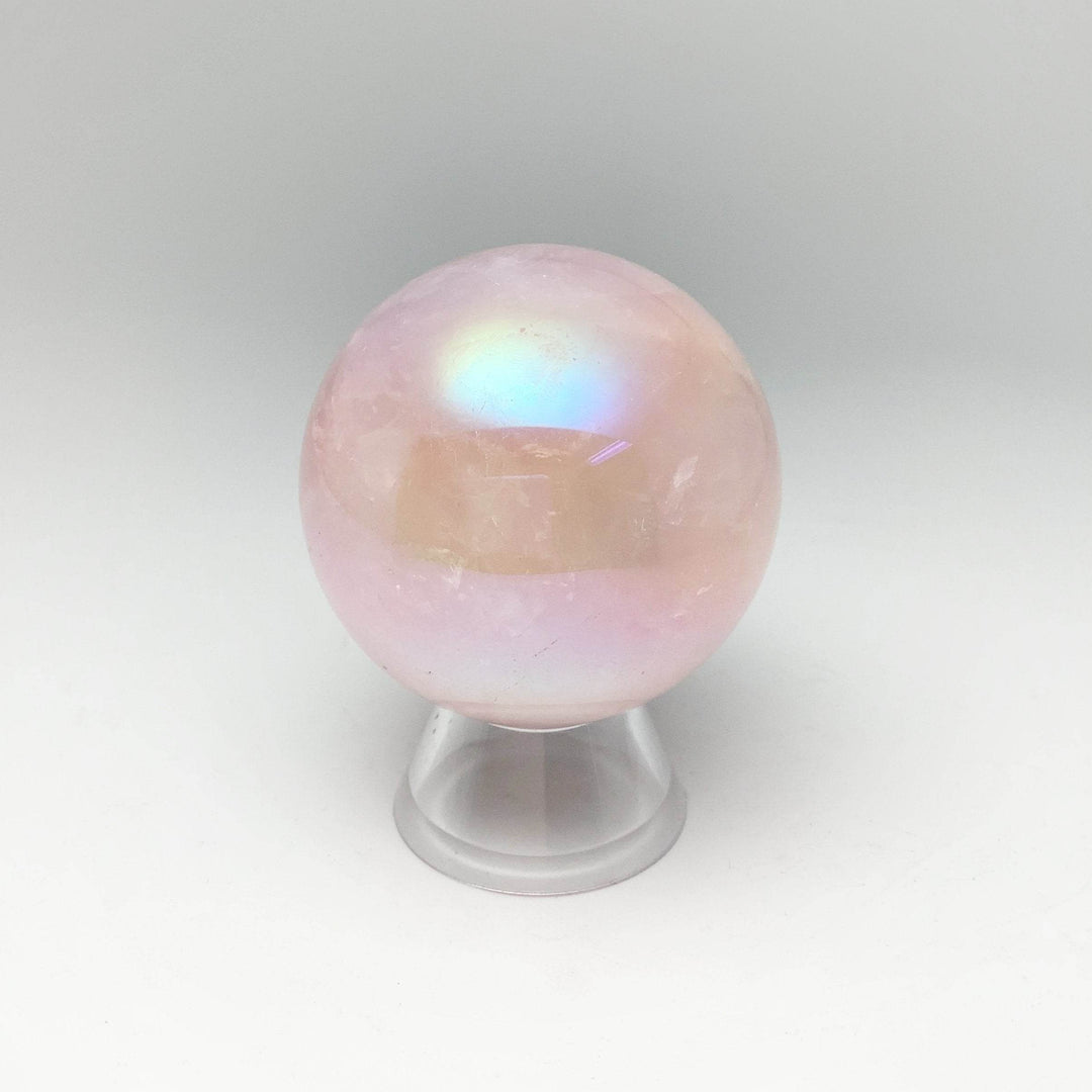 Aura Rose Quartz Sphere-Rocks and Gems Canada