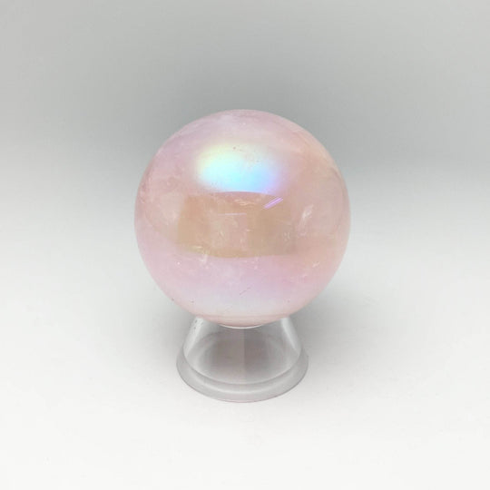 Aura Rose Quartz Sphere-Rocks and Gems Canada