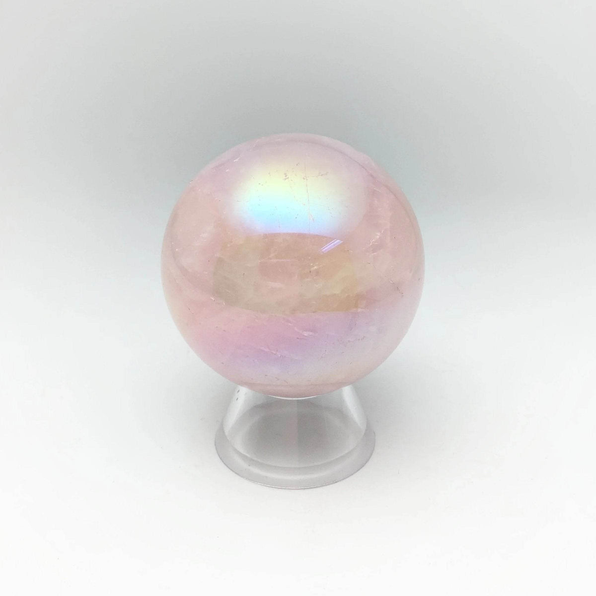 Aura Rose Quartz Sphere-Rocks and Gems Canada