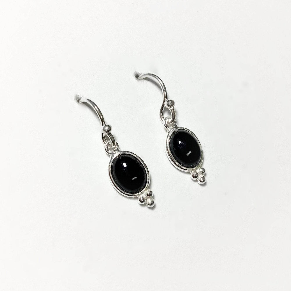 Black Onyx Dangle Earrings-Rocks and Gems Canada