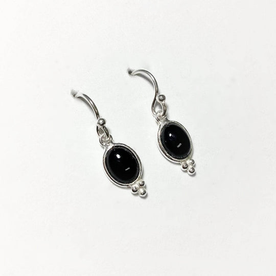 Black Onyx Dangle Earrings-Rocks and Gems Canada