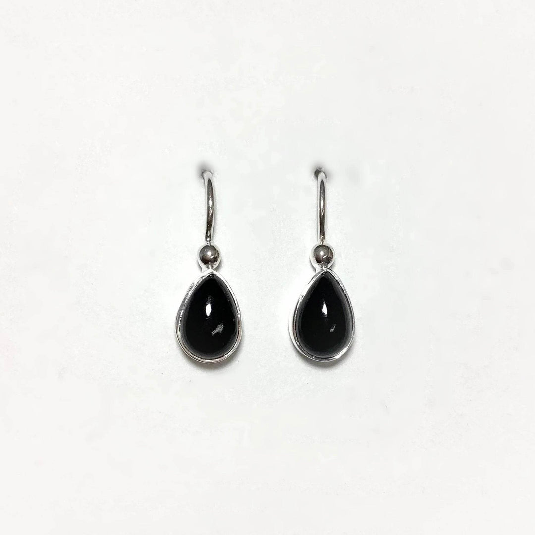 Black Onyx Dangle Earrings-Rocks and Gems Canada
