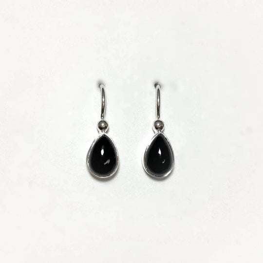 Black Onyx Dangle Earrings-Rocks and Gems Canada