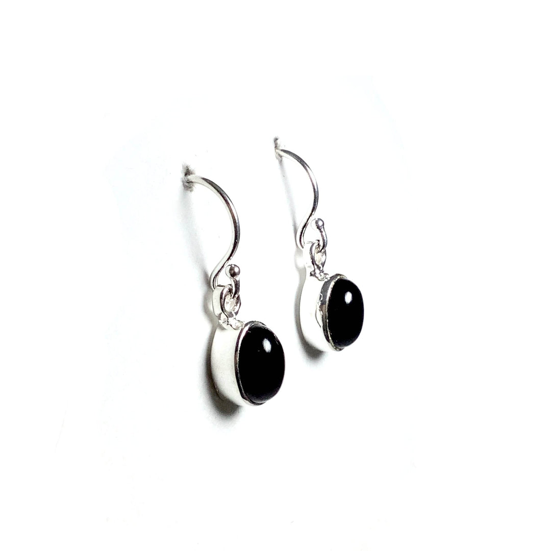 Black Onyx Dangle Earrings-Rocks and Gems Canada
