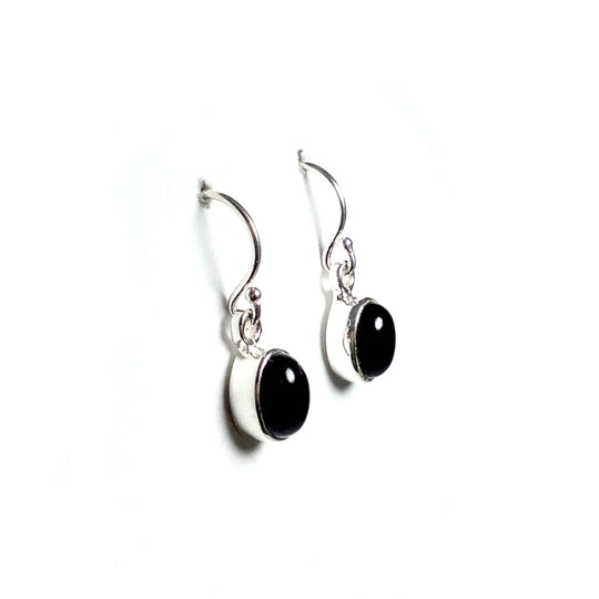 Black Onyx Dangle Earrings-Rocks and Gems Canada