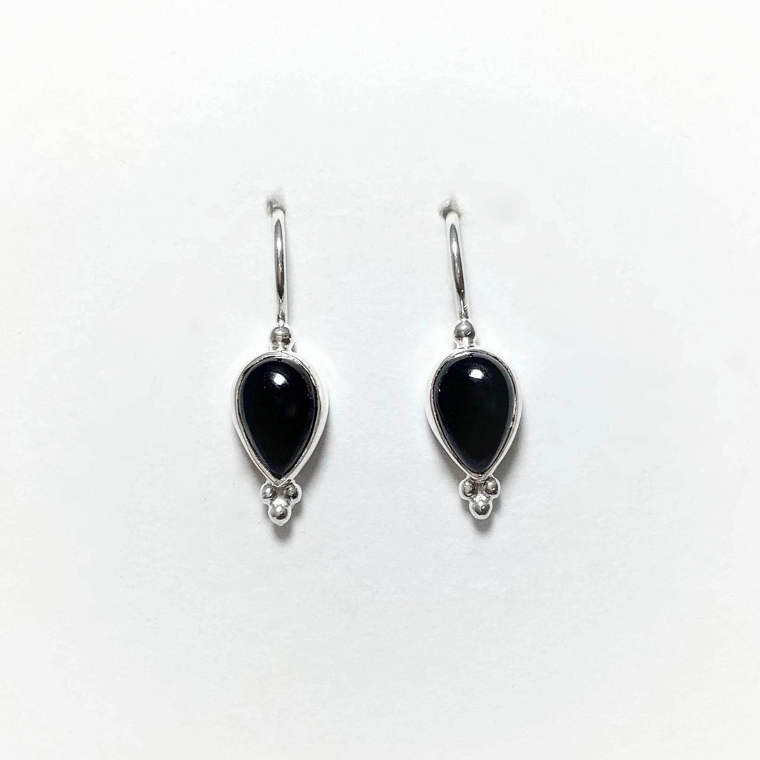 Black Onyx Dangle Earrings-Rocks and Gems Canada