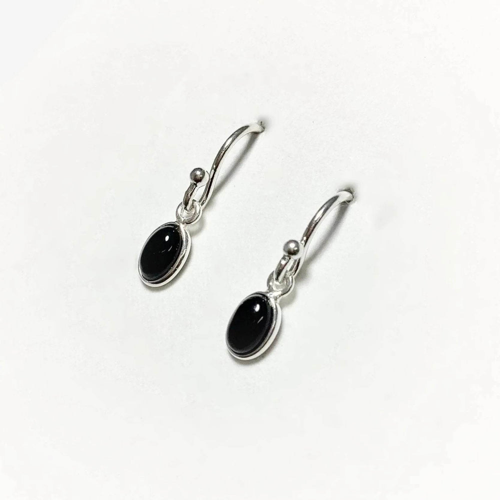 Black Onyx Dangle Earrings-Rocks and Gems Canada