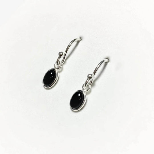 Black Onyx Dangle Earrings-Rocks and Gems Canada