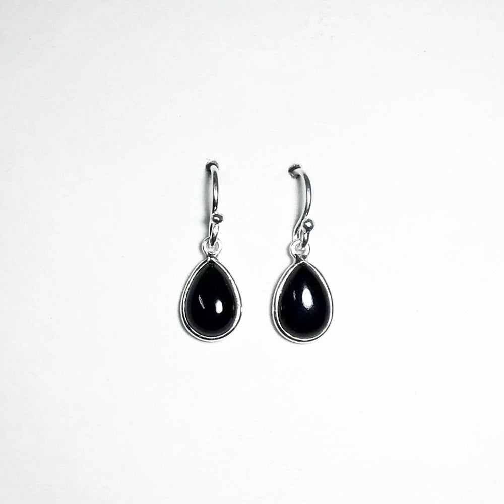 Black Onyx Dangle Earrings-Rocks and Gems Canada