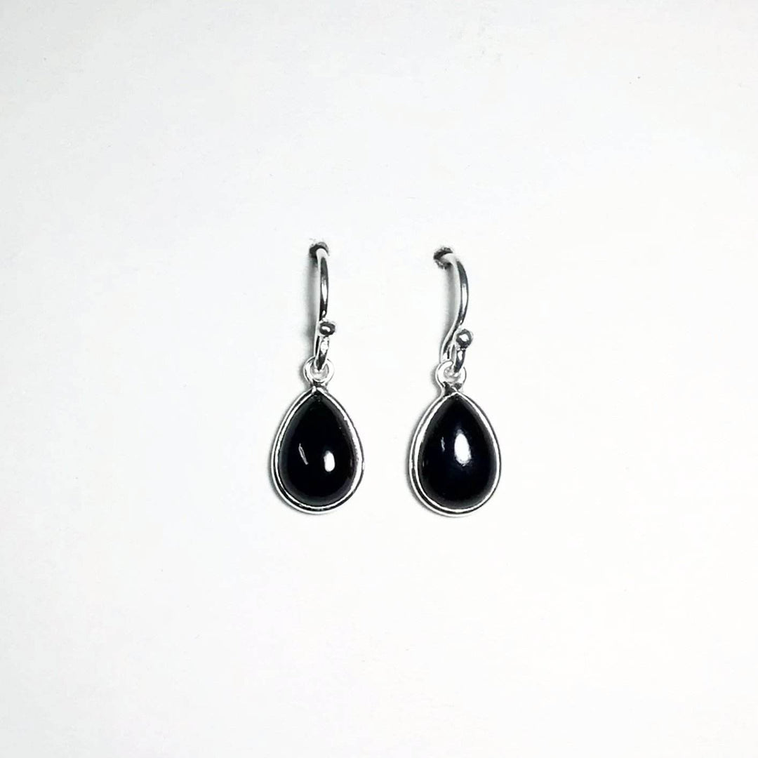 Black Onyx Dangle Earrings-Rocks and Gems Canada
