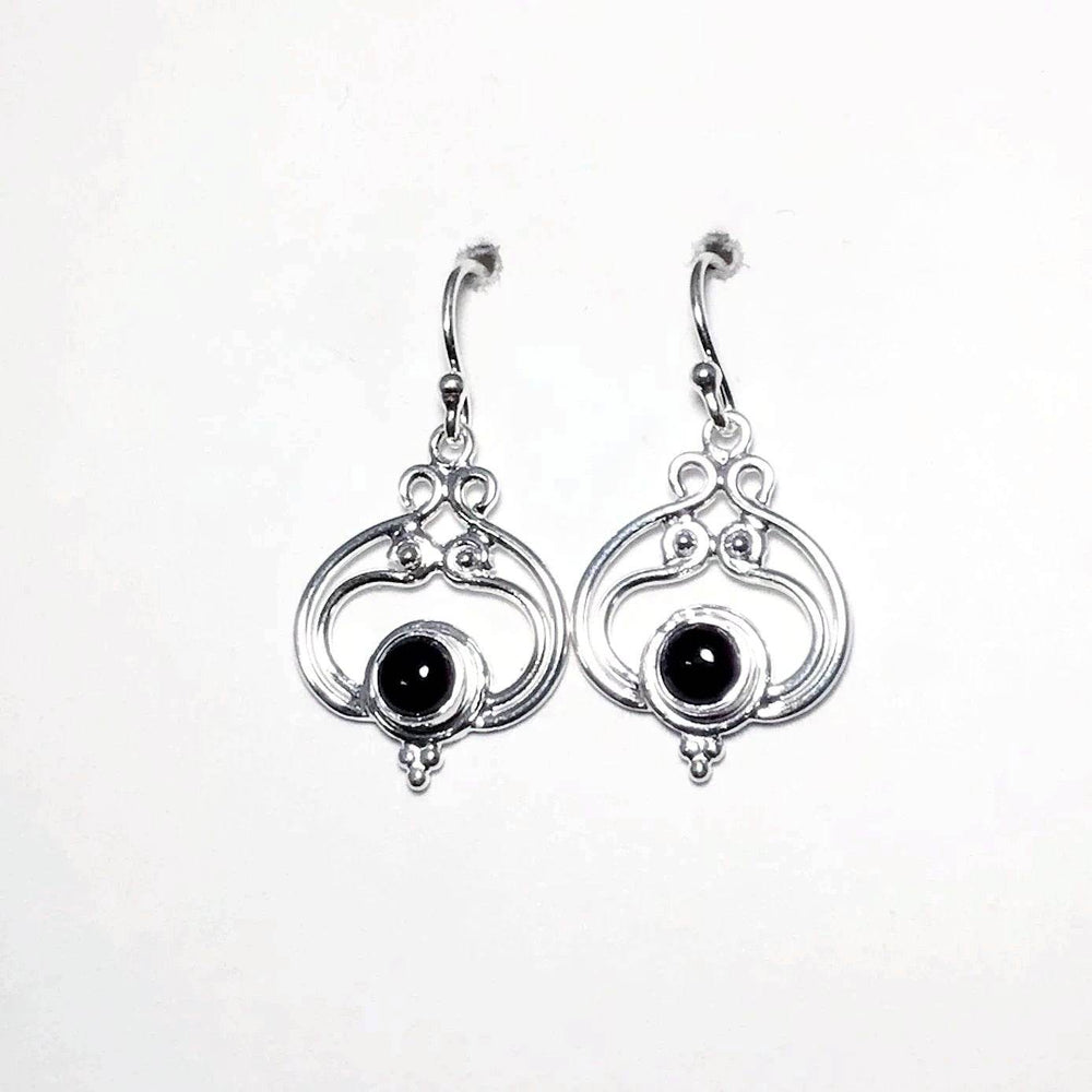 Black Onyx Dangle Earrings-Rocks and Gems Canada