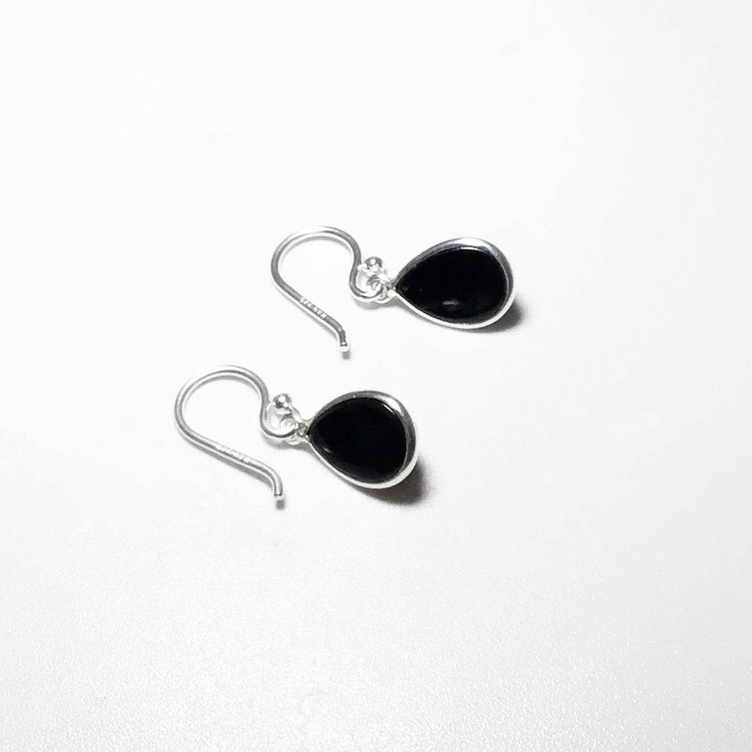 Black Onyx Dangle Earrings-Rocks and Gems Canada