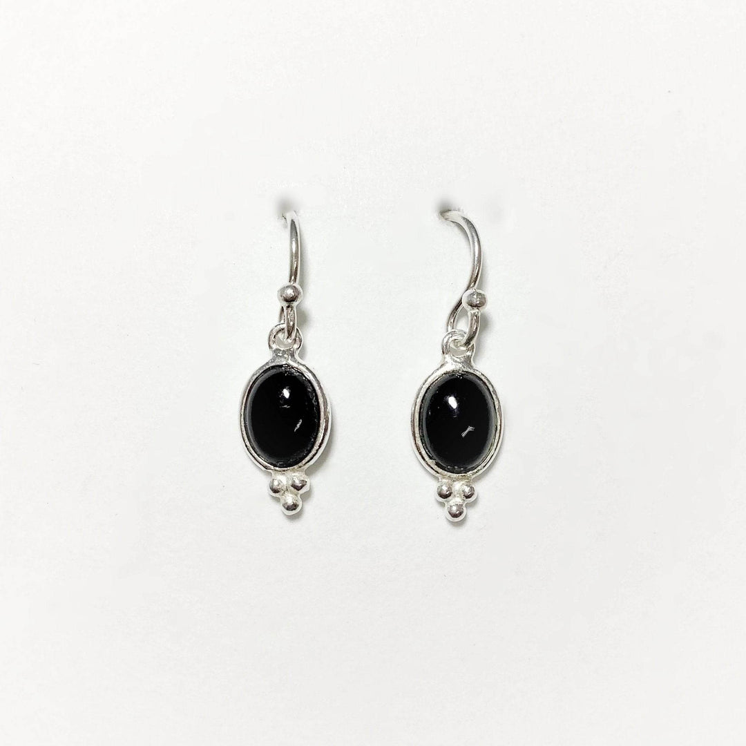Black Onyx Dangle Earrings-Rocks and Gems Canada