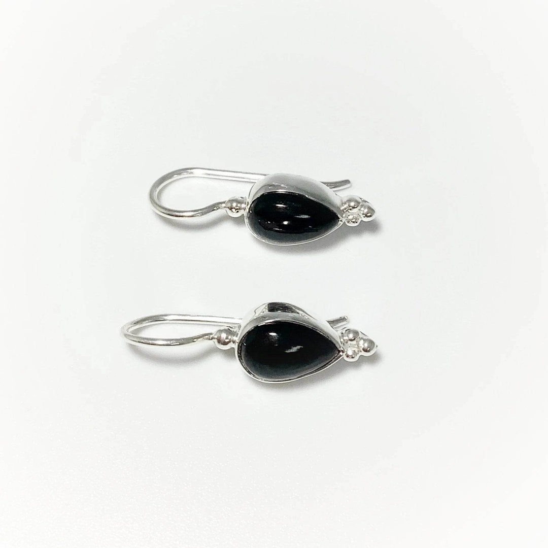 Black Onyx Dangle Earrings-Rocks and Gems Canada