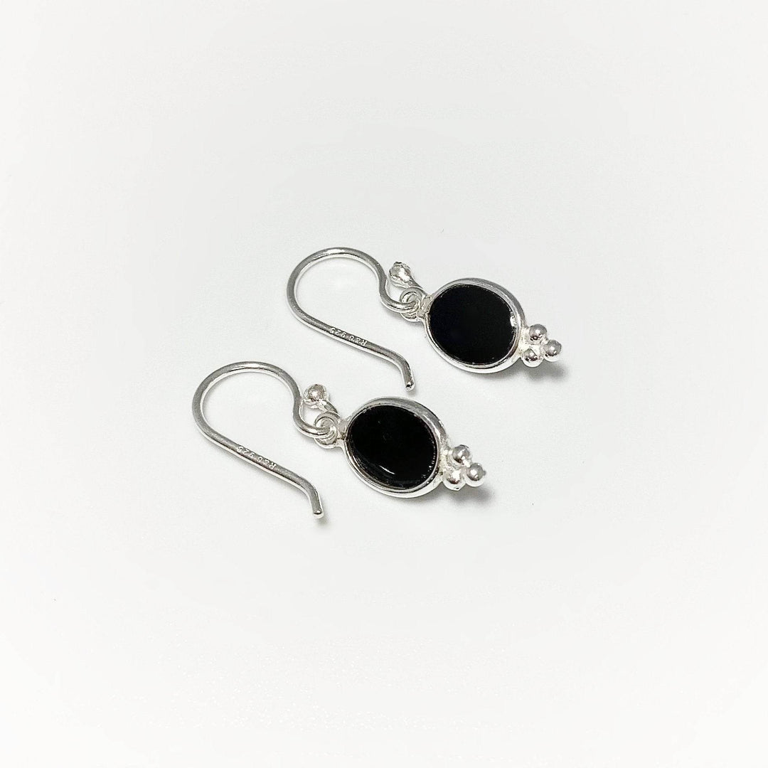 Black Onyx Dangle Earrings-Rocks and Gems Canada