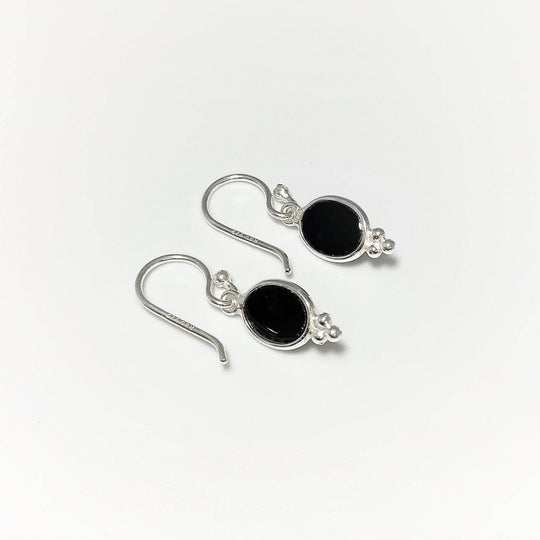 Black Onyx Dangle Earrings-Rocks and Gems Canada