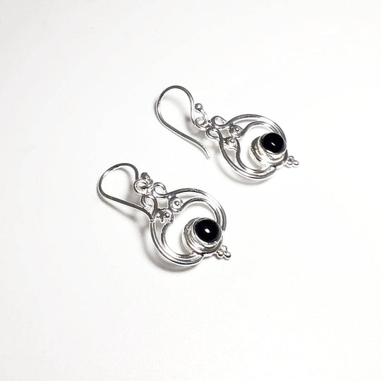 Black Onyx Dangle Earrings-Rocks and Gems Canada