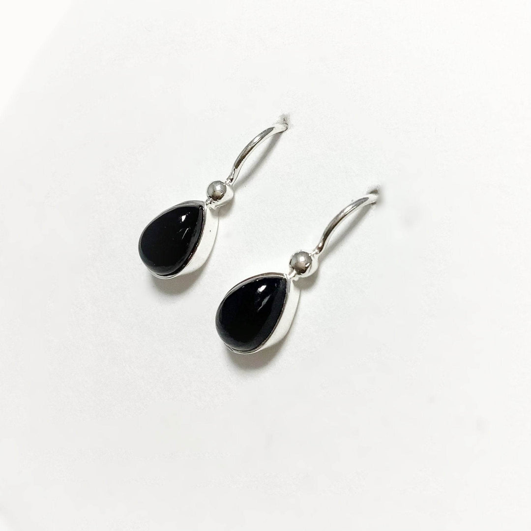 Black Onyx Dangle Earrings-Rocks and Gems Canada