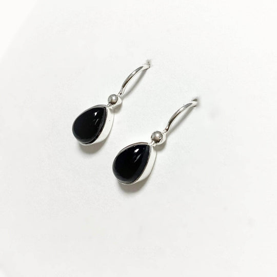 Black Onyx Dangle Earrings-Rocks and Gems Canada