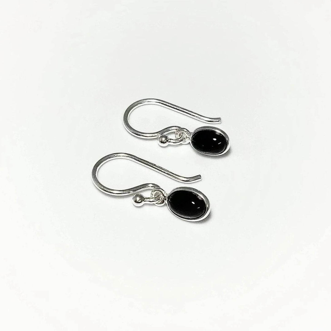 Black Onyx Dangle Earrings-Rocks and Gems Canada