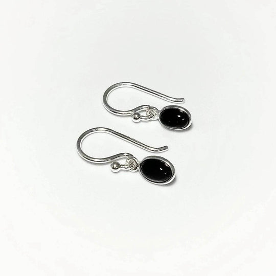 Black Onyx Dangle Earrings-Rocks and Gems Canada