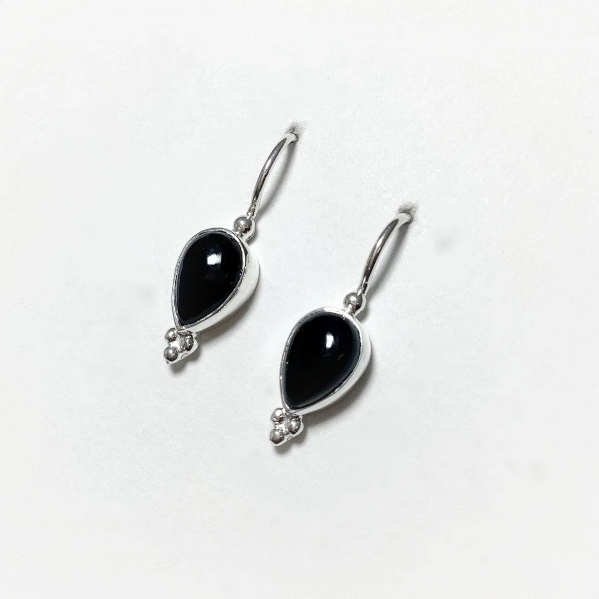 Black Onyx Dangle Earrings-Rocks and Gems Canada