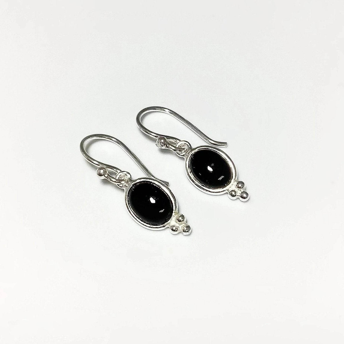 Black Onyx Dangle Earrings-Rocks and Gems Canada