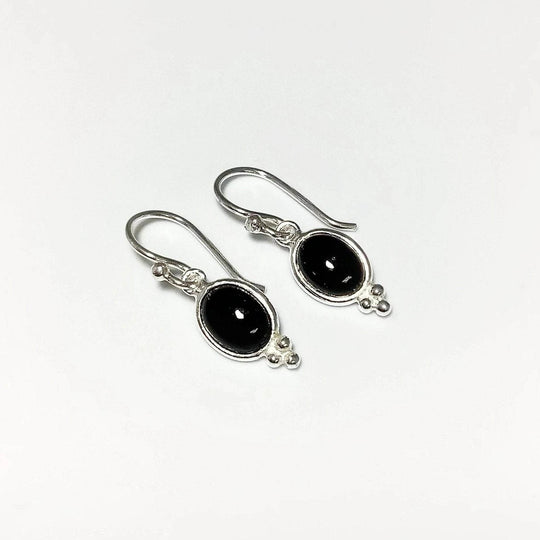 Black Onyx Dangle Earrings-Rocks and Gems Canada
