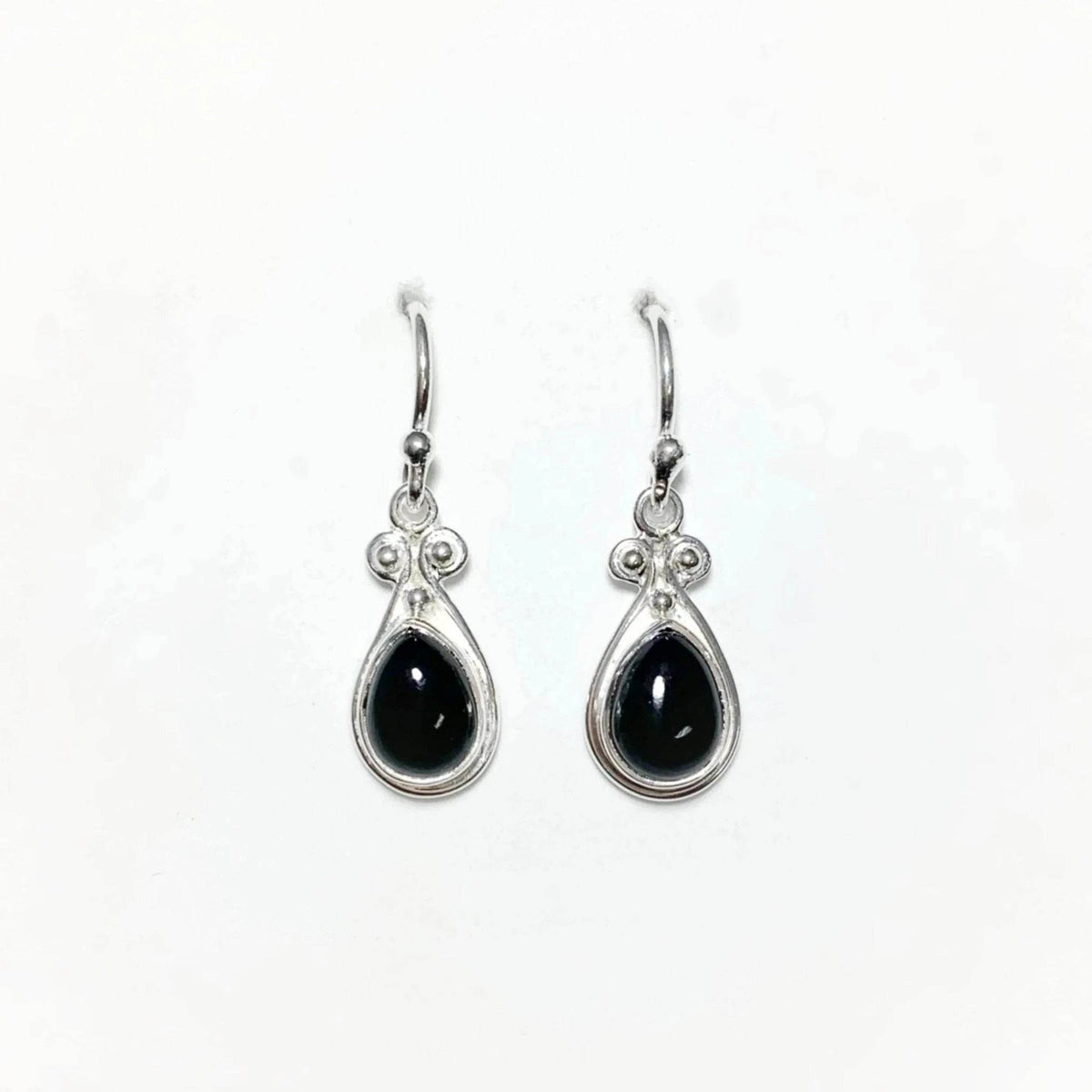 Black Onyx Dangle Earrings-Rocks and Gems Canada
