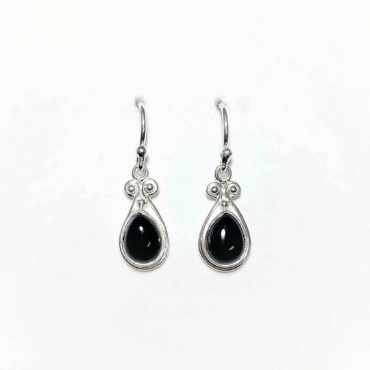 Black Onyx Dangle Earrings-Rocks and Gems Canada