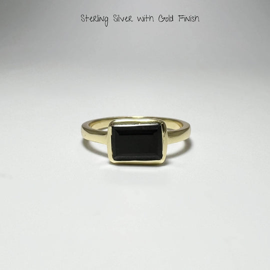 Black Onyx Ring-Rocks and Gems Canada
