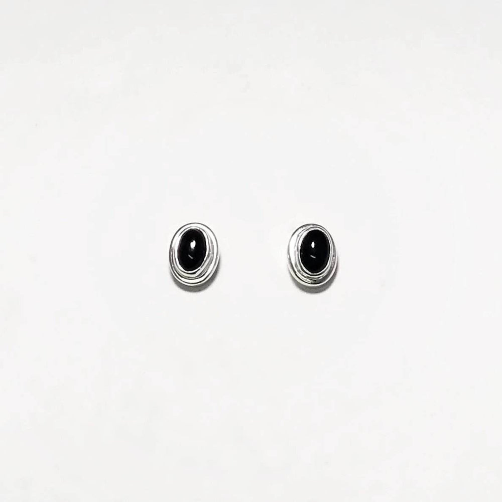 Black Onyx Stud Earrings-Rocks and Gems Canada