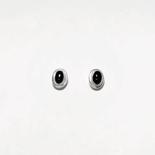 Black Onyx Stud Earrings-Rocks and Gems Canada