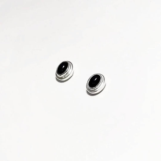 Black Onyx Stud Earrings-Rocks and Gems Canada