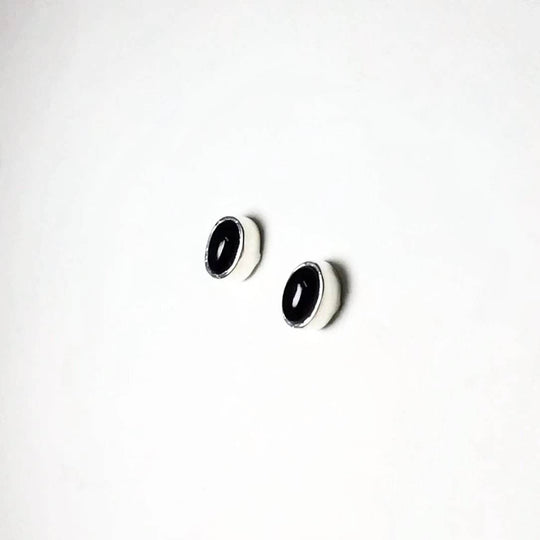 Black Onyx Stud Earrings-Rocks and Gems Canada
