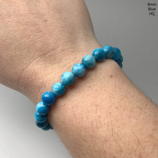 Blue Apatite Beaded Bracelet-Rocks and Gems Canada