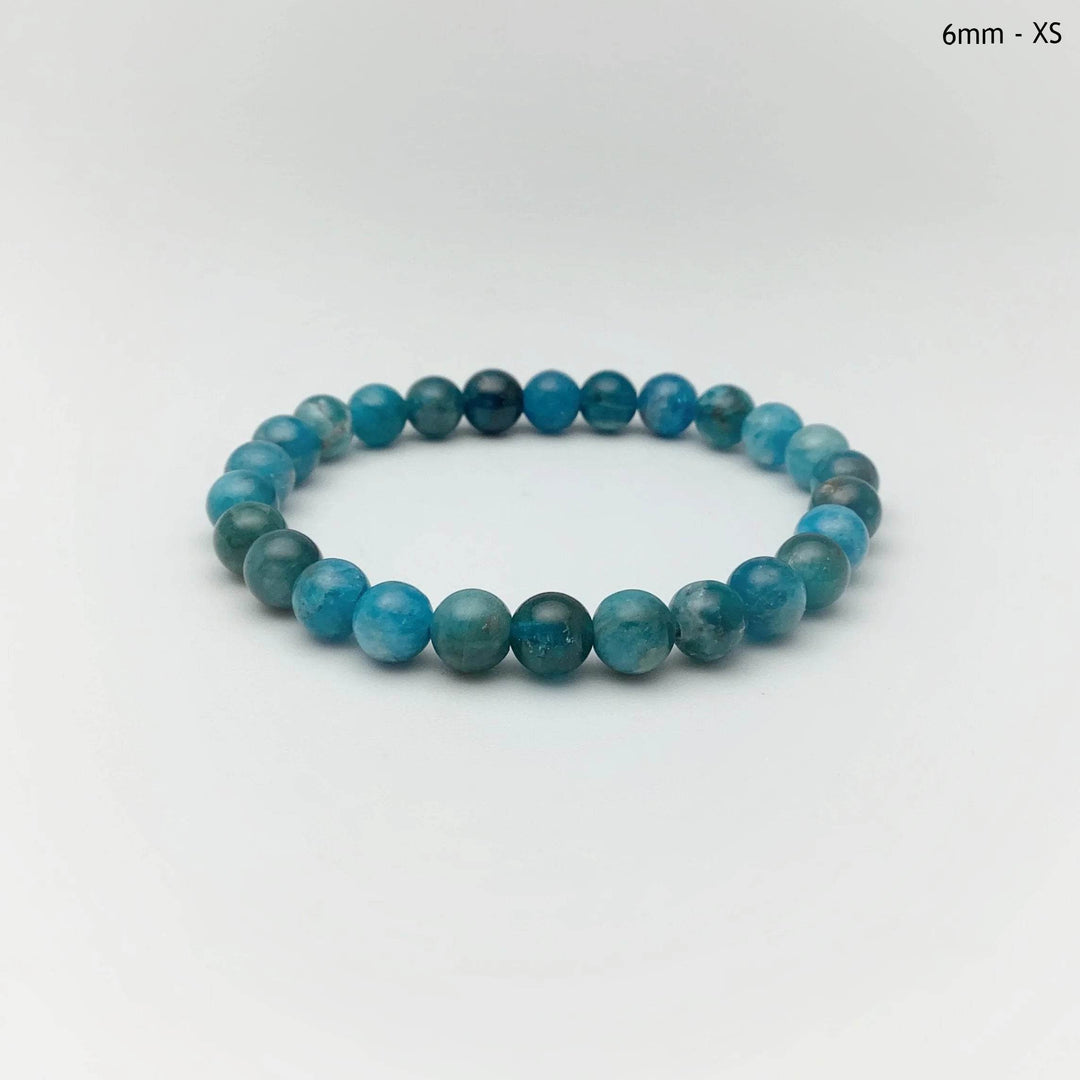 Blue Apatite Beaded Bracelet-Rocks and Gems Canada
