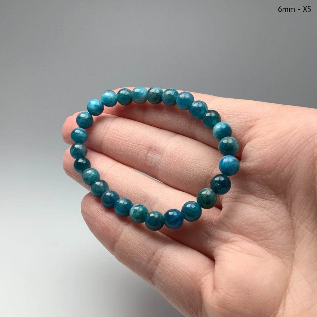 Blue Apatite Beaded Bracelet-Rocks and Gems Canada