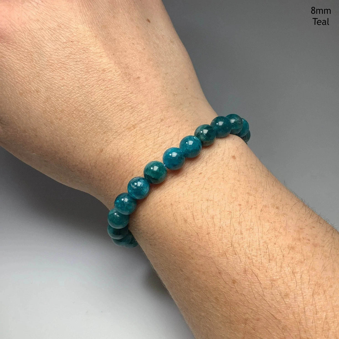 Blue Apatite Beaded Bracelet-Rocks and Gems Canada