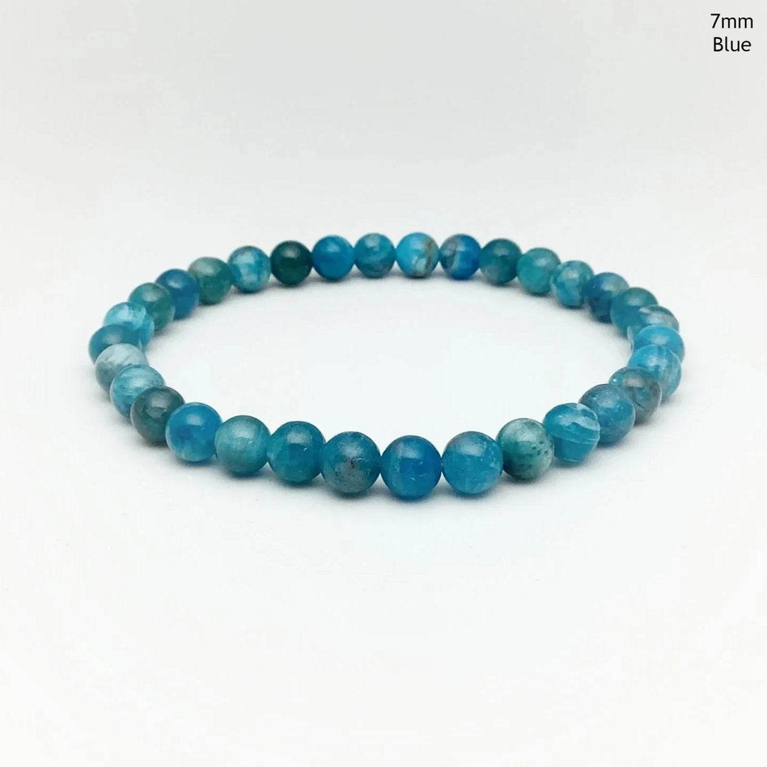 Blue Apatite Beaded Bracelet-Rocks and Gems Canada