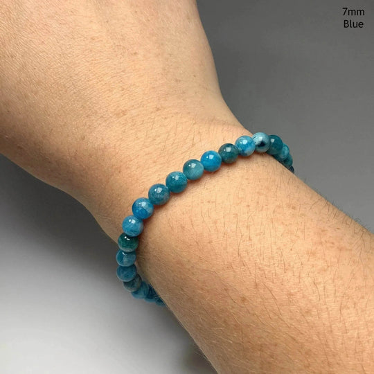 Blue Apatite Beaded Bracelet-Rocks and Gems Canada
