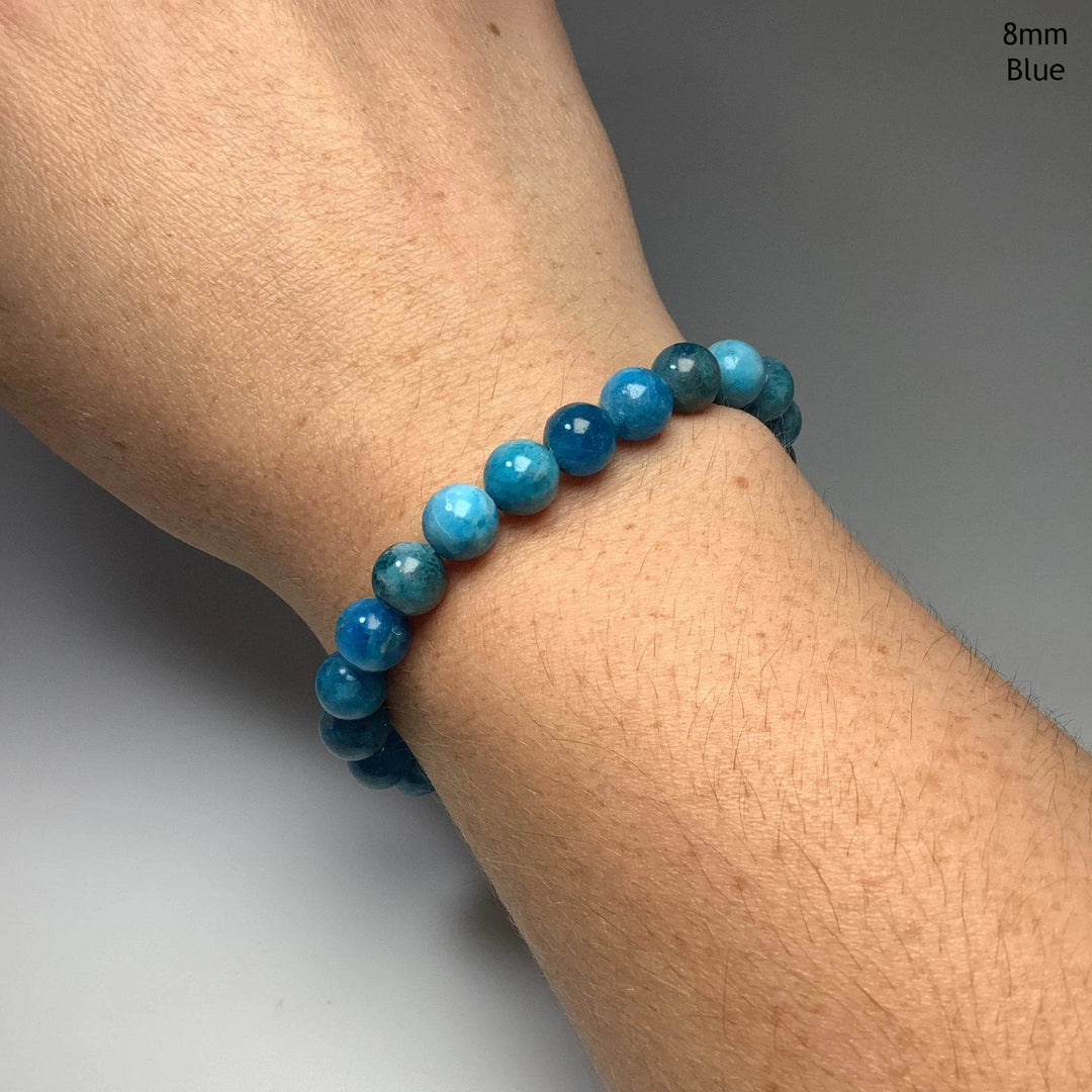 Blue Apatite Beaded Bracelet-Rocks and Gems Canada