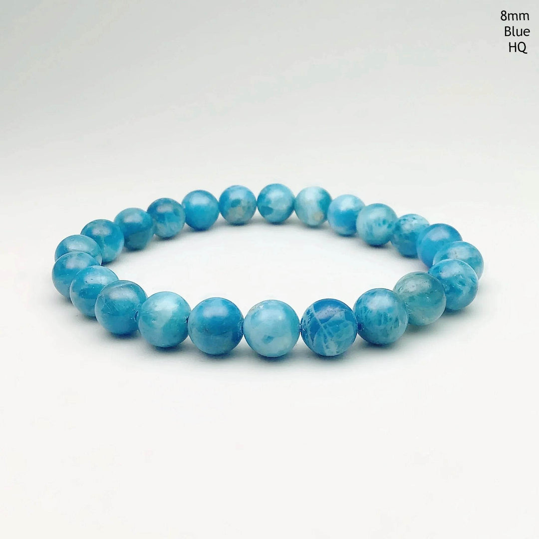Blue Apatite Beaded Bracelet-Rocks and Gems Canada