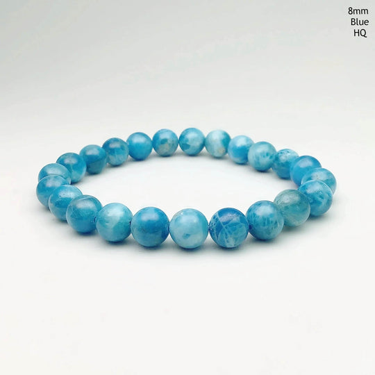 Blue Apatite Beaded Bracelet-Rocks and Gems Canada