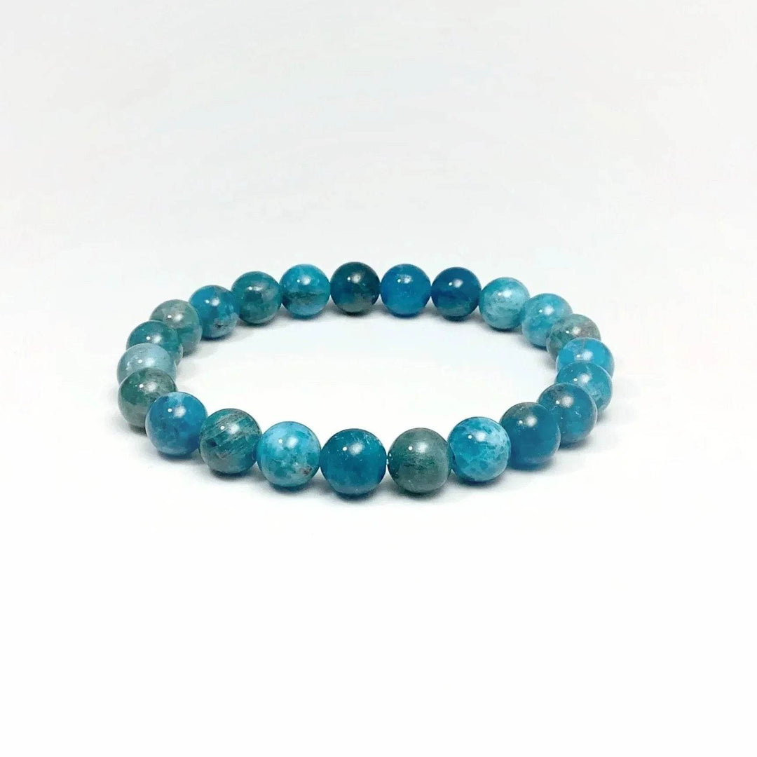 Blue Apatite Beaded Bracelet-Rocks and Gems Canada