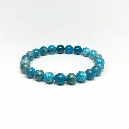 Blue Apatite Beaded Bracelet-Rocks and Gems Canada